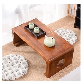 Ретро масичка за кафе от масивно дърво, Азиатски стил, ретро-диван, приставной масичка, Японски татами, приставной масичка, маса за хол, мебели за дома