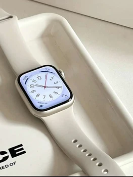Силиконов Ремък За Apple Watch Bands 44 мм 40 мм 45 мм на 49 мм 41 мм 42 мм 38 мм 44 мм гривна iwatch series 7 se 3 6 8 9 Ultra 2 Каишка