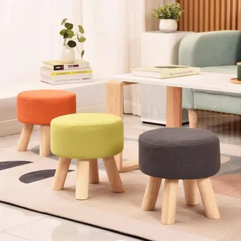 Табуретка за всекидневна, игри дизайнерски стол за антре, дървена табуретка за краката, комплекти градински мебели за почивка в туристическия къмпинг Sillas