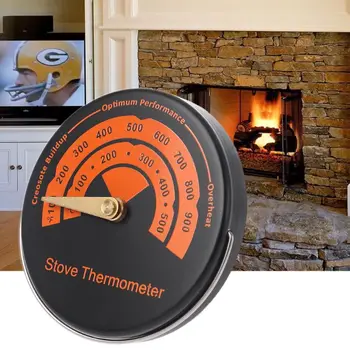 Термометър за фурна Датчик за температура от алуминиева сплав с бързото отчитане, Екологичен термометър Термометър за комина на пещта