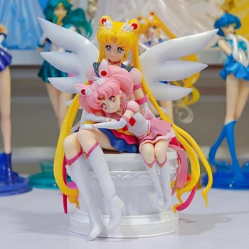 Фигурка Sailor Moon, статуетка Цукиноусаги, фигурка от аниме 14 см, фигурка от pvc, кукла за момичета, Коллекционный Детски Коледен подарък