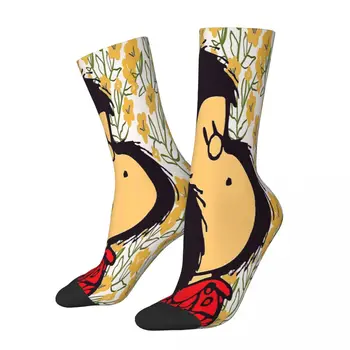 Цветя Mafalda Сладки Чорапи за момичета Мъжки Дамски есенни чорапи Harajuku